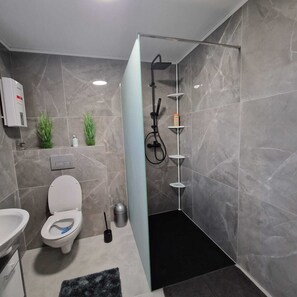 Shower, toilet paper - Vacation apartment/ fitter room (Dillingen/Saar)