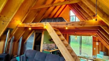 Panorama bungalow, uitzicht op bergen | Woonruimte