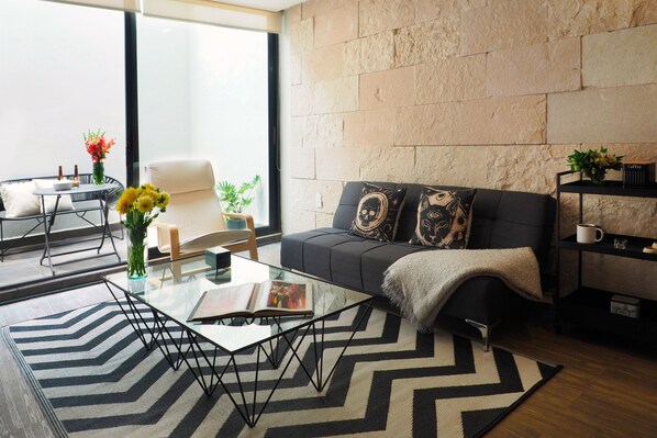 Comfort Apartment, 1 Bedroom, Park View | Living area