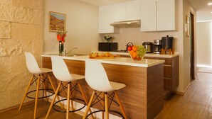 Apartemen Comfort, 1 kamar tidur, pemandangan taman | Dapur pribadi