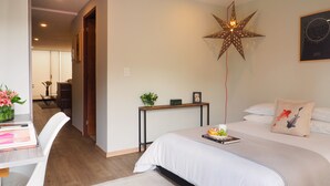 Apartemen Comfort, 1 kamar tidur, pemandangan taman
