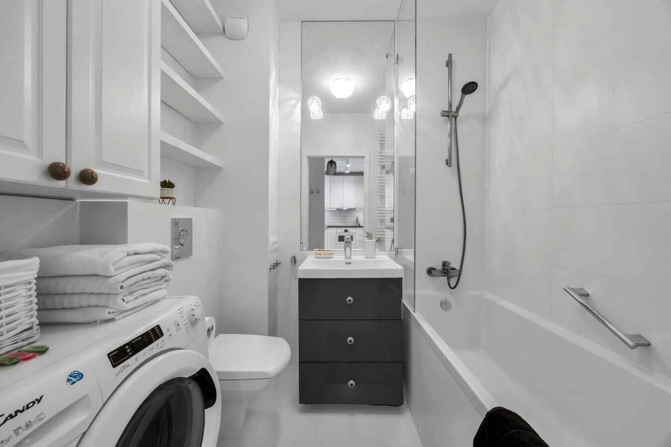 Hair dryer, towels