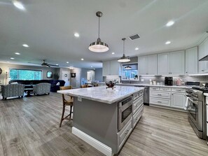Fridge, microwave, oven, stovetop - Modern Farmhouse Retreat-Open Concept-Apple Hill (Placerville)