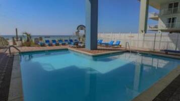 Outdoor pool, a heated pool