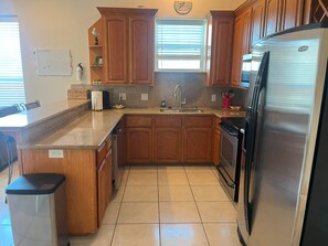 Microwave, oven, stovetop, dishwasher