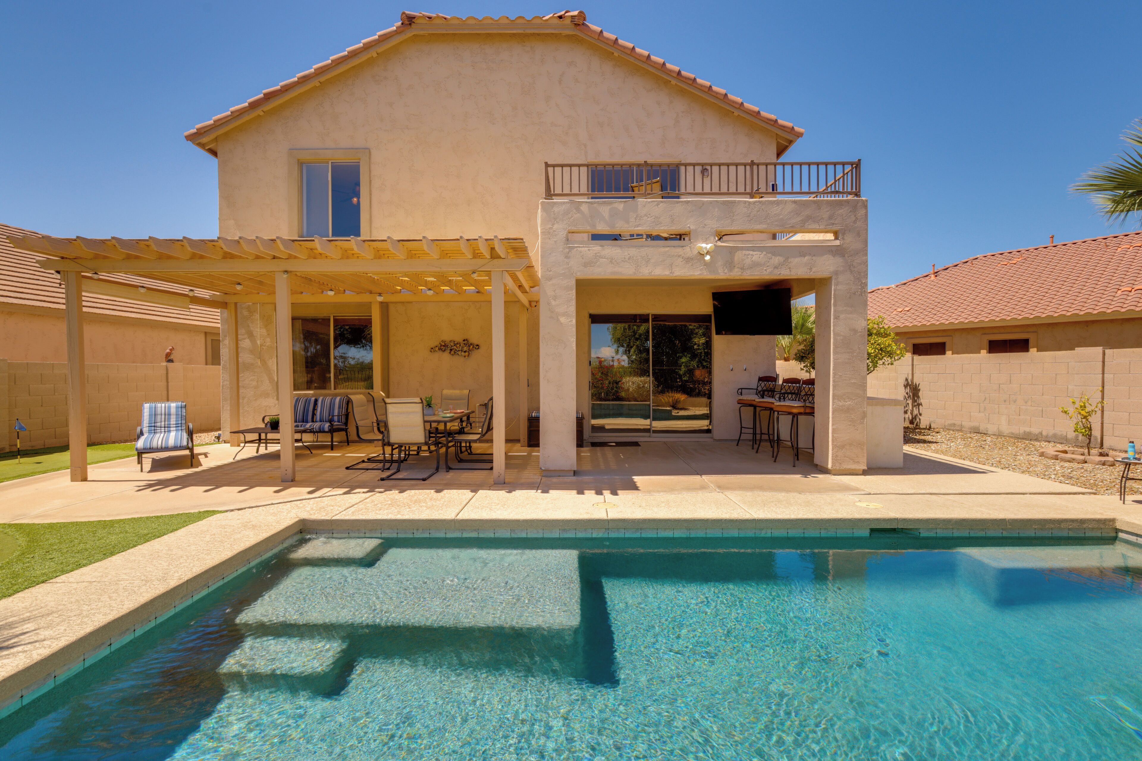 A heated pool