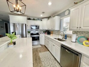 Microwave, oven, stovetop, dishwasher
