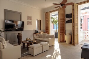 Suite, 2 Queen Beds, Balcony | Premium bedding, down comforters, pillowtop beds, minibar