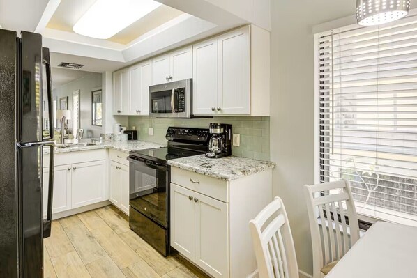 Microwave, oven, stovetop, dishwasher