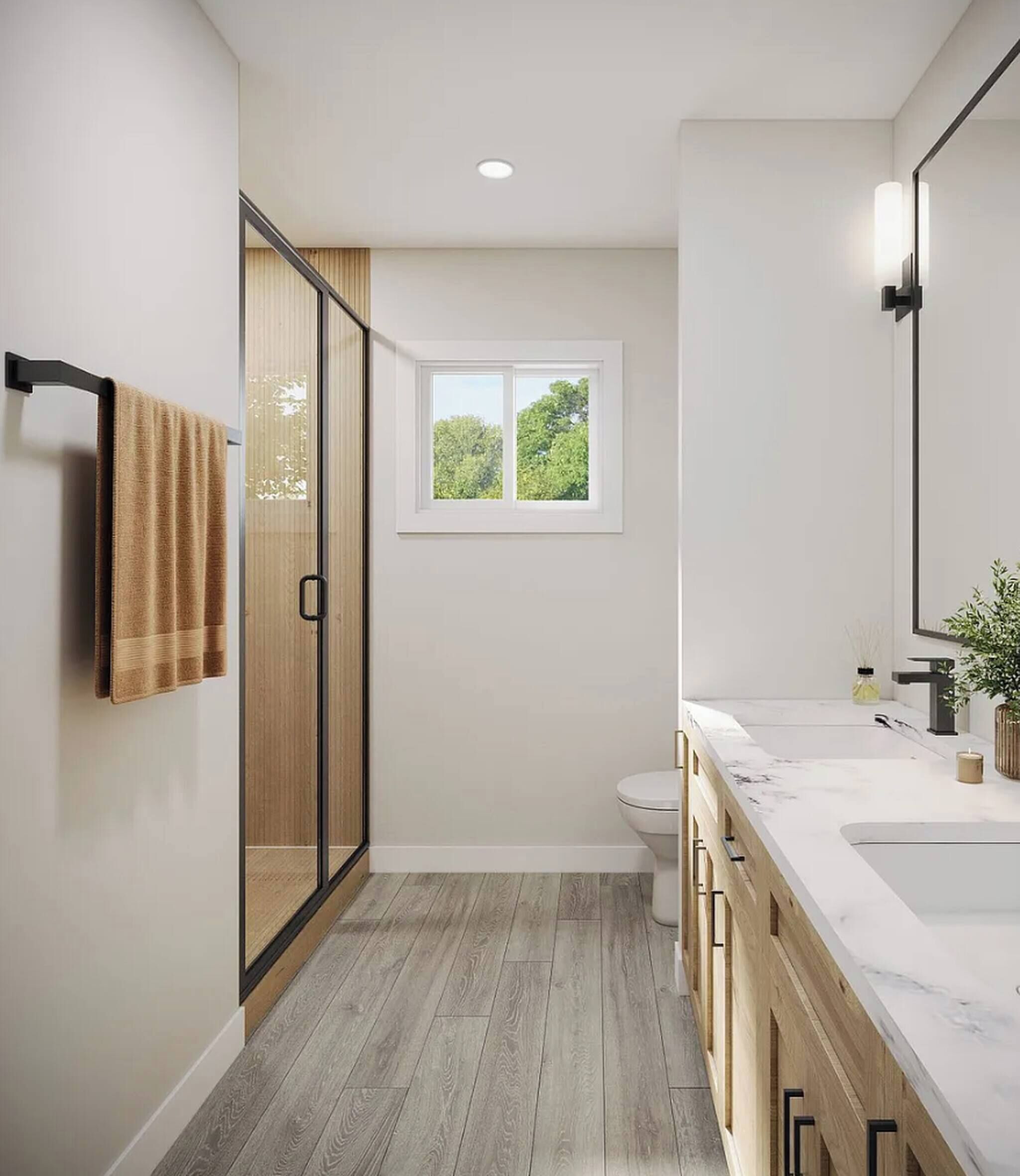 Een douche, een haardroger