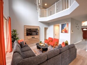 Villa, 6 chambres | Aire de séjour