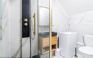 Shower, hair dryer