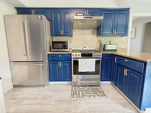 Microwave, oven, stovetop, dishwasher