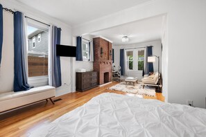 4 dormitorios, tabla de planchar con plancha, Internet y ropa de cama