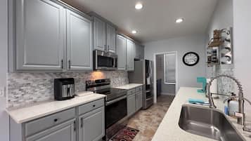 Microwave, oven, stovetop, dishwasher