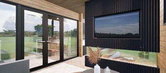 Cherry Blossom with views of Lancashire rolling hills & our golf course