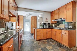 Microwave, oven, stovetop, dishwasher