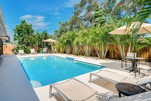 A heated pool