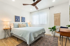2 bedrooms, iron/ironing board, travel cot, WiFi