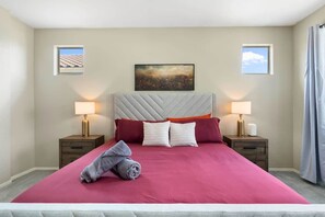 4 bedrooms, iron/ironing board, travel cot, WiFi