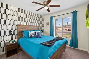 3 bedrooms, iron/ironing board, travel cot, WiFi