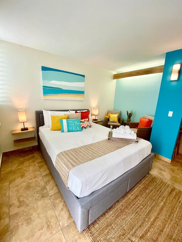 1 soverom, strykejern/-brett, wi-fi (inkludert) og sengetøy