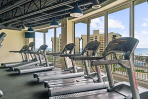 Fitness facility - Spacious 3BR + Bunk Laketown Wharf Condo Sleeping 10 Near Beach (Panama City Beach)