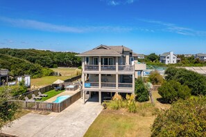 Exterior - Quackin n' Relaxin: Pet Friendly, Oceanside in Duck, Private Pool and Hot Tub! (Duck)