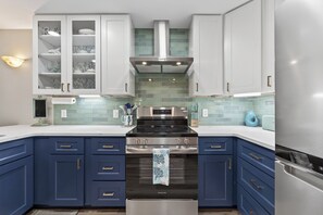 Microwave, oven, stovetop, dishwasher