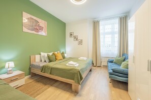 1 室のベッドルーム、アイロン / アイロン台、WiFi (無料)、ベッドシーツ