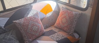 Cozy 2-bedroom RV in enchanting Carrizozo with AC on 5.5 acres!