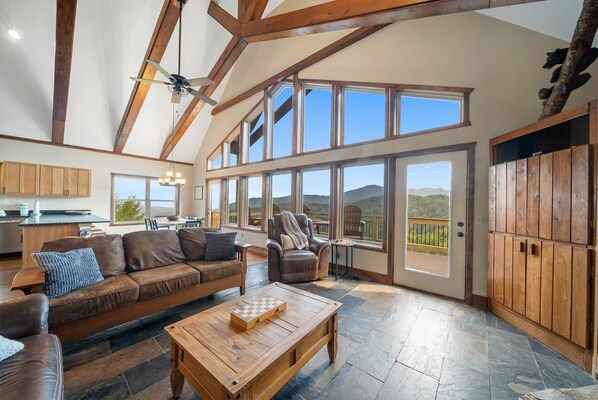 TV, fireplace, table football - Mountain home-exquisite views-Deerwood Retreat (Seven Devils)
