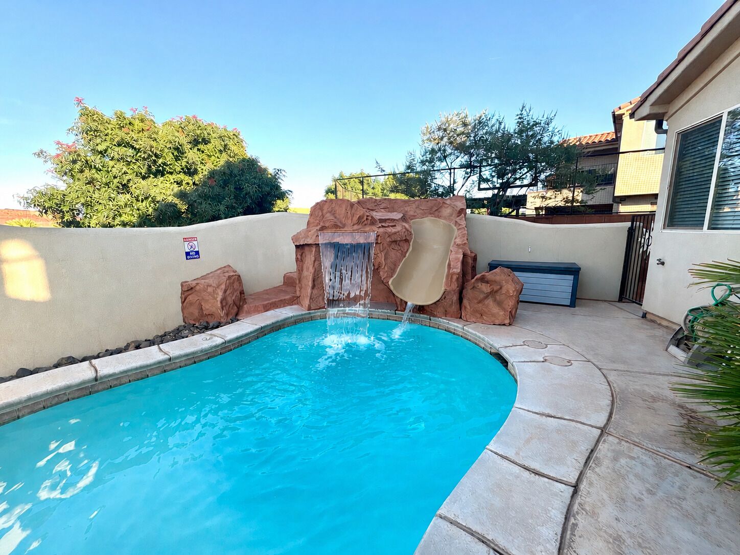 A heated pool