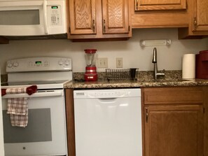 Microwave, oven, stovetop, dishwasher