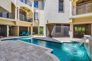 A heated pool