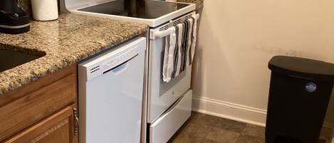 Microwave, oven, stovetop, dishwasher