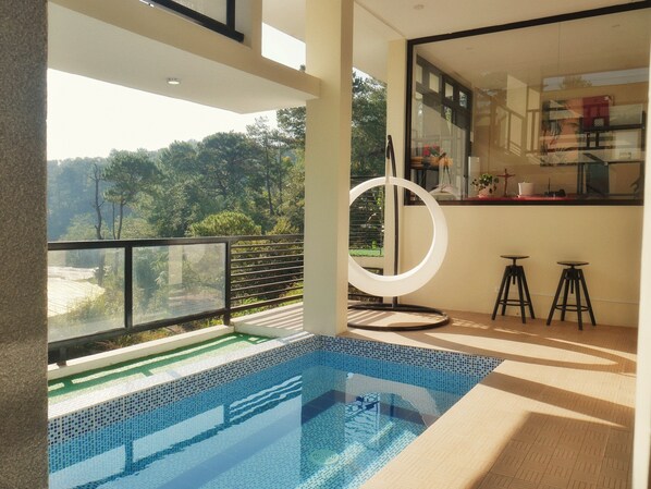 Outdoor pool, a heated pool