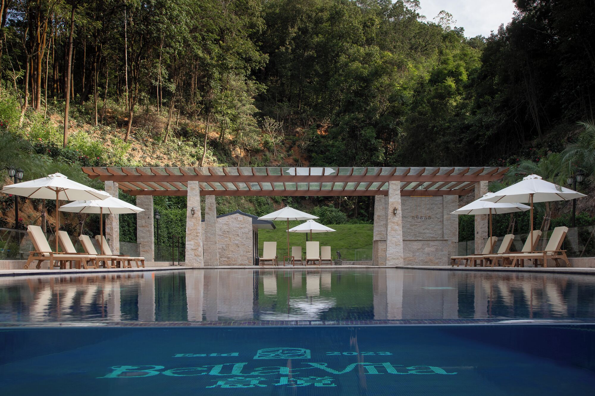 Outdoor pool, open 8:30 AM to 8:00 PM, sun loungers