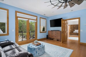 Télévision, cheminée, jeux vidéo, livres