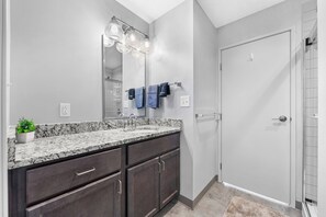 Towels, soap, toilet paper
