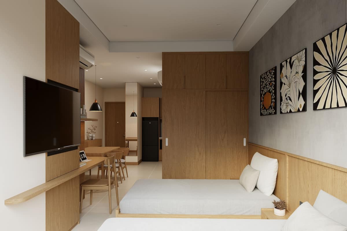 Deluxe Twin Studio | In-room safe, desk, laptop workspace, blackout curtains