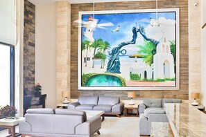 Departamento, 1 habitación, balcón, vista a la ciudad | Sala de estar