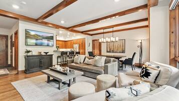 TV, fireplace, offices