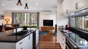 Fridge, microwave, dishwasher, coffee/tea maker