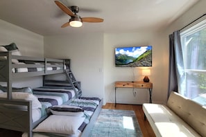 Desk, iron/ironing board, travel crib, WiFi