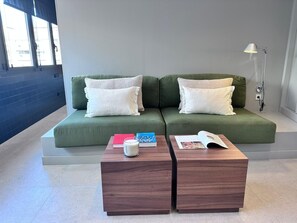 Comfort Apartment, 2 Bedrooms, City View | Living area - Edmond Vibes Almagro Suites (Madrid)