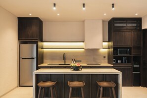 Deluxe Villa, 2 Bedrooms, Private Pool, Pool View | Private kitchen | Coffee/tea maker, electric kettle, toaster, blender