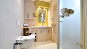 Shower, hair dryer