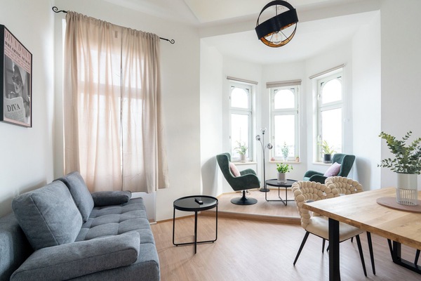 Apartment, 2 Bedrooms, City View | Living area