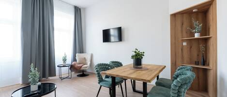 Apartemen Superior, 1 Tempat Tidur Queen dengan tempat tidur Sofa | Area keluarga